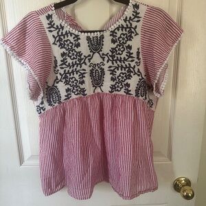 THML cotton/linen top size medium